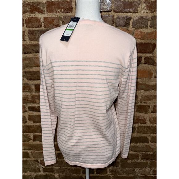 NWT Tommy Hilfiger Women’s Pullover Sweater-Size L Pink Gray Heart Logo Preppy - Picture 5 of 11